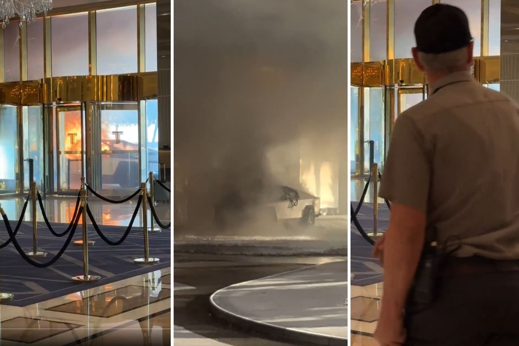 Imágenes tomadas de cámaras de seguridad y videos aficionados muestran la zona de la explosión en Las Vegas. Imagen: INTERNET/Medios.