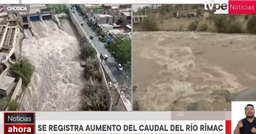 El nivel del agua es bastante alto en su camino por los distritos de Puente Piedra, Los Olivos y San Martín de Porres.