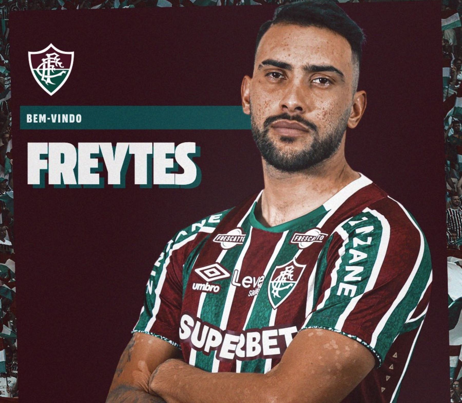 Juan Pablo Freytes con la camiseta del Fluminense