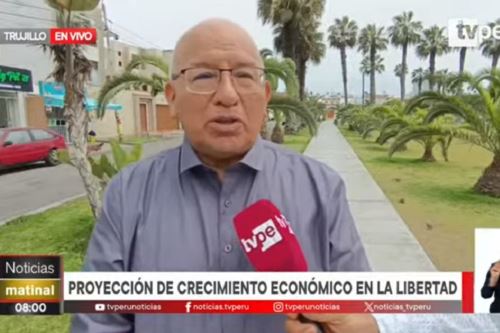 Decano del Colegio de Economistas de La Libertad, Francisco Huerta. Foto: Captura TV.