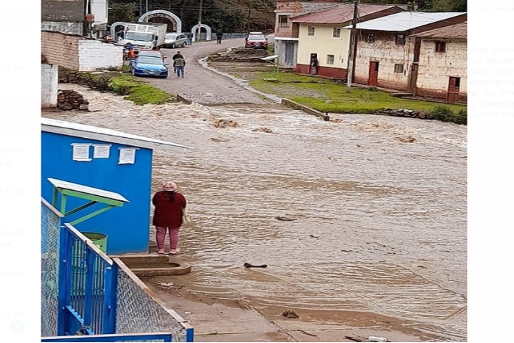 Pasco: fuertes lluvias cusan desborde de río Tingo en Yanacancha y de Laguna en Ucrucancha