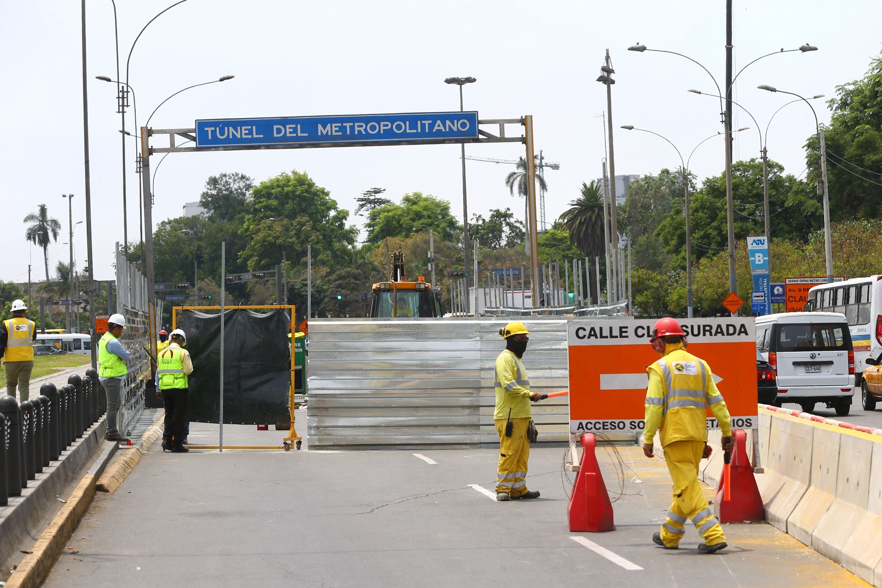 Concesionaria de la Línea 2 del Metro de Lima y Callao pidió a población tomar precauciones ante cierre de vía. Fotos:  ANDINA/Eddy Ramos