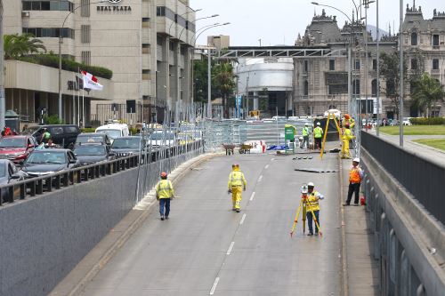 Concesionaria de la Línea 2 del Metro de Lima y Callao pidió a población tomar precauciones ante cierre de vía. Fotos:  ANDINA/Eddy Ramos