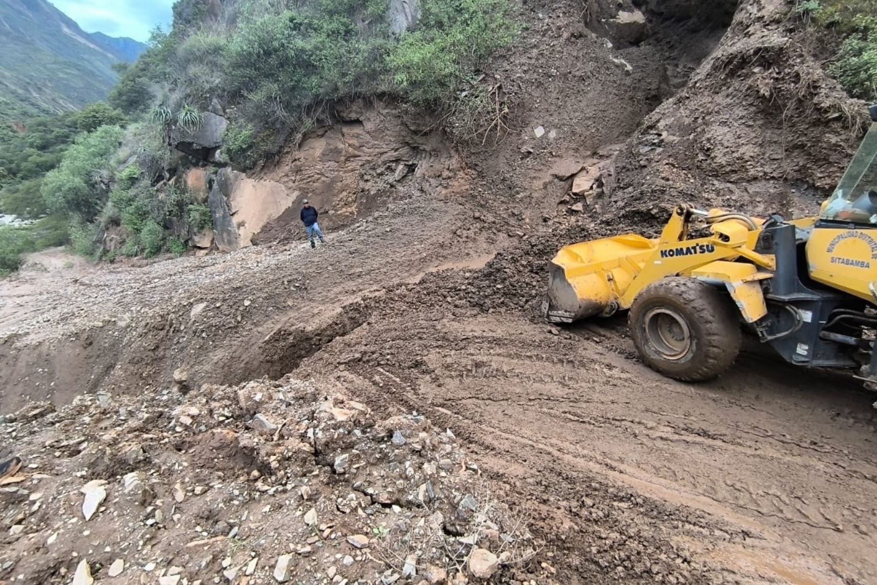 Las lluvias intensas ocasionaron un huaico el domingo último en el distrito de Sitabamba, región La Libertad.