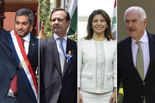 Expresidentes Abdo Benítez (Paraguay), Jorge Quiroga (Bolivia), Laura Chinchilla (Costa Rica) y Andrés Pastrana (Colombia).