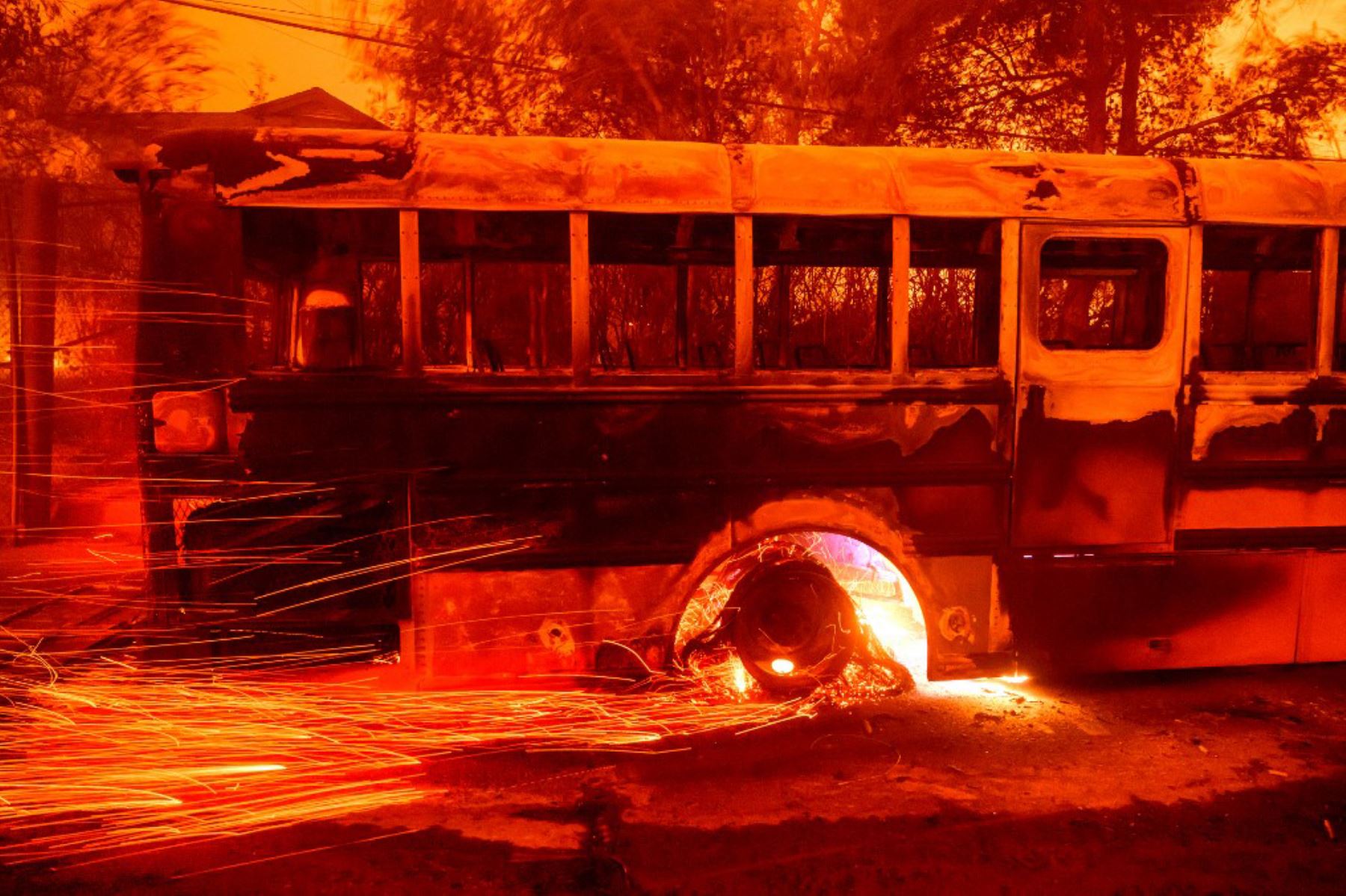 El incendio, que ya ha arrasado cerca de 1.200 hectáreas, comenzó el martes en Pacific Palisades, barrio de lujosas viviendas de celebridades de Hollywood, en las montañas con vistas al noroeste de la ciudad. Foto: AFP