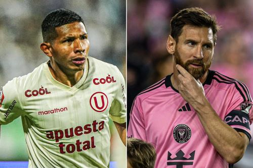 Edison Flores y Lionel Messi