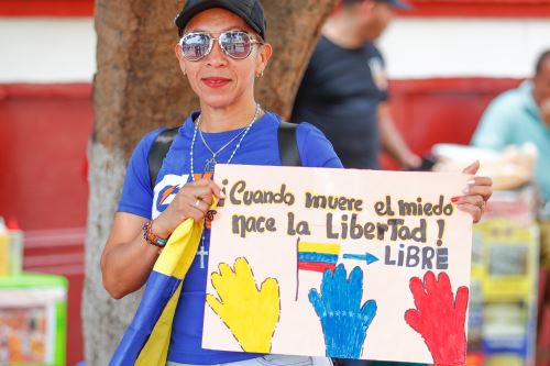 Las manifestaciones en contra del líder chavista se repiten en distintas partes del mundo. Foto: ANDINA/Daniel Bracamonte