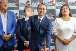 Koki Noriega, gobernador regional de Áncash, juró en el cargo de presidente de la ANGR. ANDINA