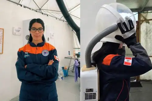 La ingeniera peruana Felicitas Pila se convirtió en oficial de relator y medios en la misión análoga a Marte, que se desarrolla en el Hábitat Análogo de Exploración Espacial Simulada (HAdEES-C).