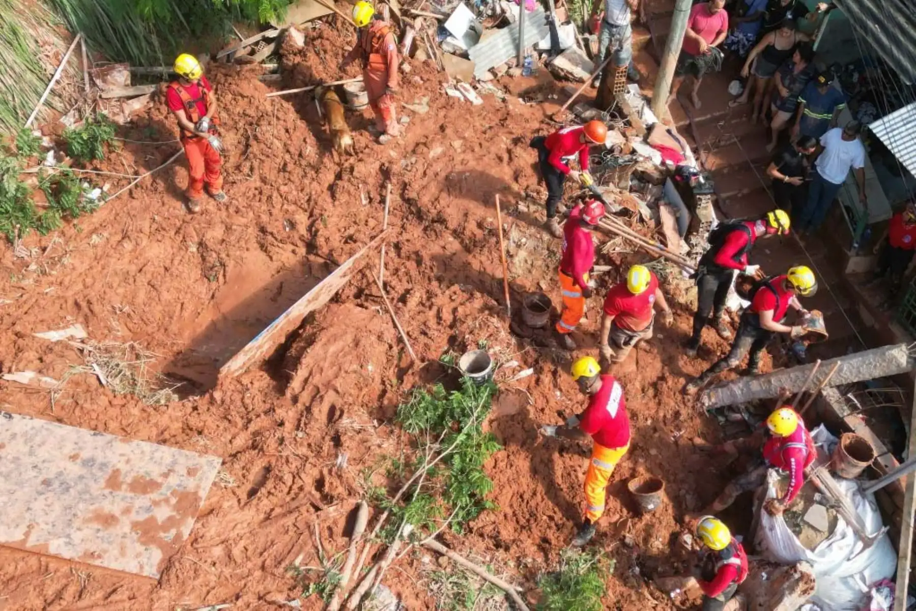 Esta toma aérea muestra una de las zonas afectadas por los deslizamientos en Minas Gerais. Foto: AFP