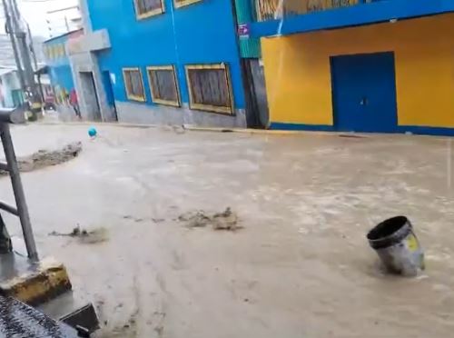 El distrito de Quiruvilca, ubicado en la sierra de La Libertad, fue afectado por una lluvia intensa que dejó 14 viviendas inundadas. ANDINA/Difusión