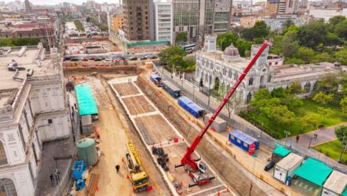 La Estación Central, que forma parte de la etapa 1B del proyecto, establecerá una conexión directa con la Estación Central del Metropolitano a través de un túnel subterráneo de aproximadamente 180 metros de longitud. Foto: MTC