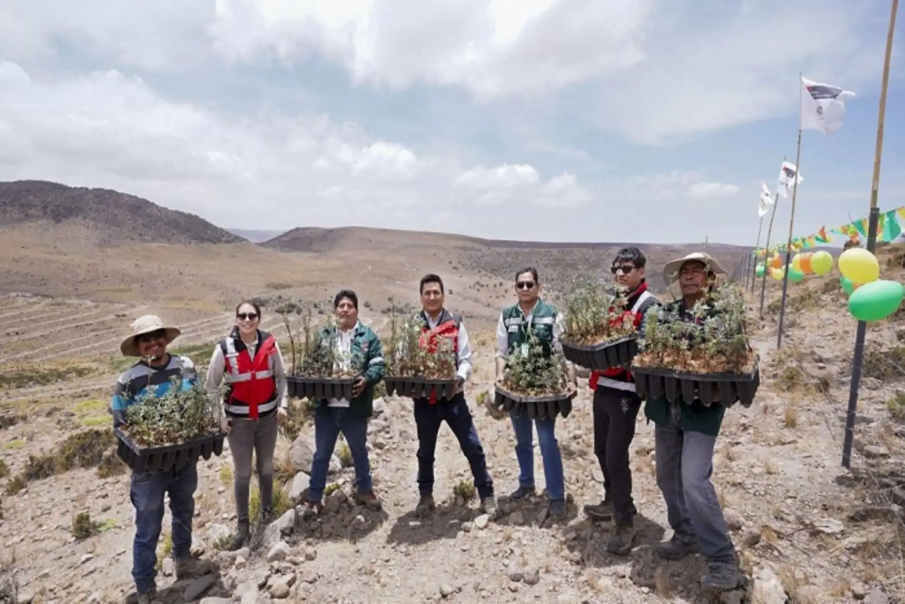 Empresa Anglo American Quellaveco entregará 5000 platones adicionales de queñua para ser instalados en la campaña 2025.