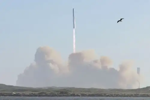 Enero de 2025: el cohete Starship despega desde las instalaciones Starbase de la compañía SpaceX en Boca Chica, Texas. Foto: EFE