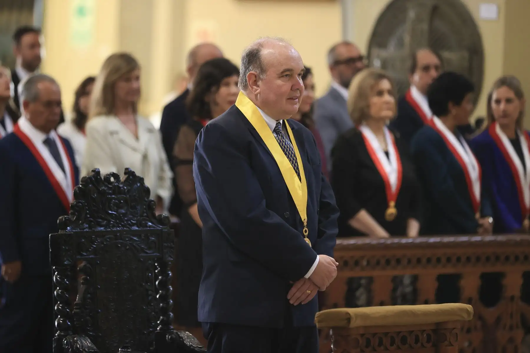 El alcalde de Lima, Rafael López Aliaga, acompañado de autoridades municipales y congresistas, participó de la Misa y Te Deum por el 490 aniversario de la ciudad de Lima. Foto: ANDINA/Jhonel Rodríguez Robles