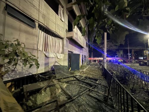 El artefacto explosivo fue detonado cerca de la sede del Ministerio Público de La Libertad, en pleno centro de la ciudad de Trujillo. ANDINA/Difusión