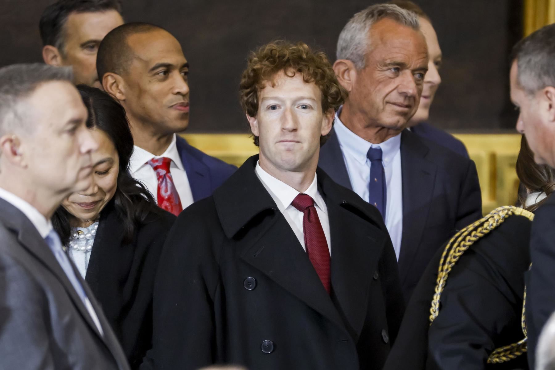 El CEO de Meta Mark Zuckerberg asiste a la inauguración de Donald Trump como próximo Presidente de los Estados Unidos en la rotonda del Capitolio de los Estados Unidos en Washington, DC, EE.UU.
Foto: EFE