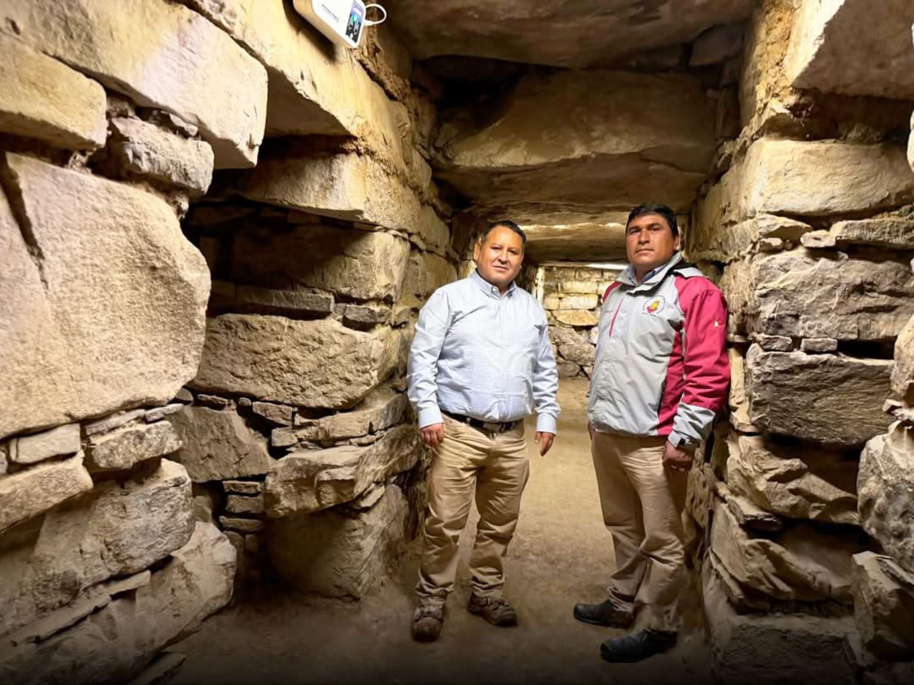 La emblemática galería de Los Laberintos del Monumento Arqueológico Chavín de Huántar volverá a recibir a turistas. ANDINA/Difusión