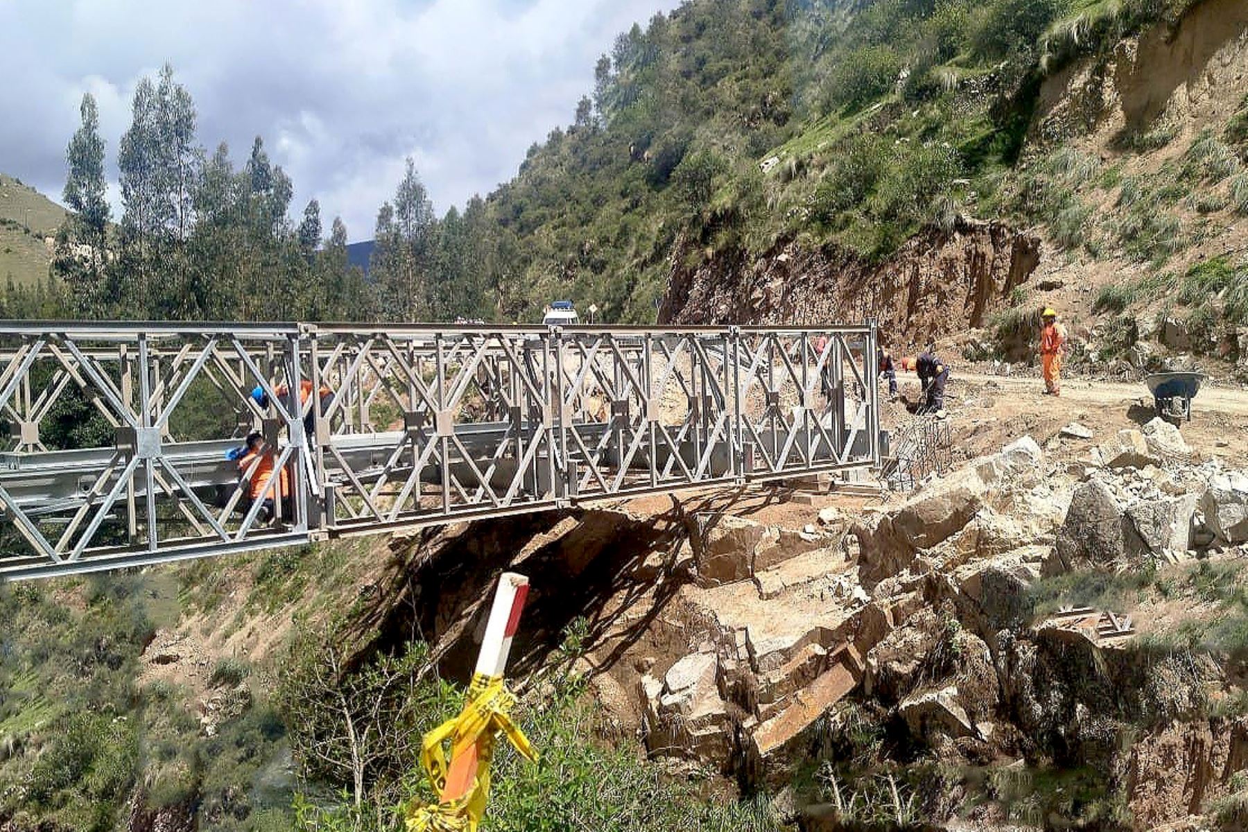 Trabajos de Provías Nacional en la quebrada Taclla. ANDINA/Difusión