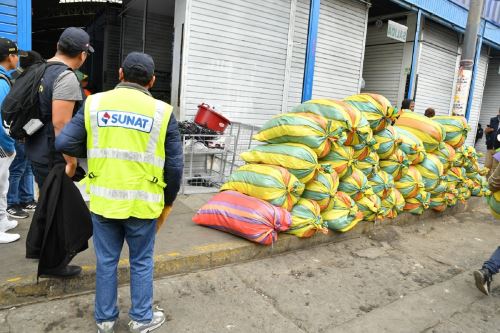 Sunat intervino mercancías pen su lucha contra el contrabando. Cortesía Sunat