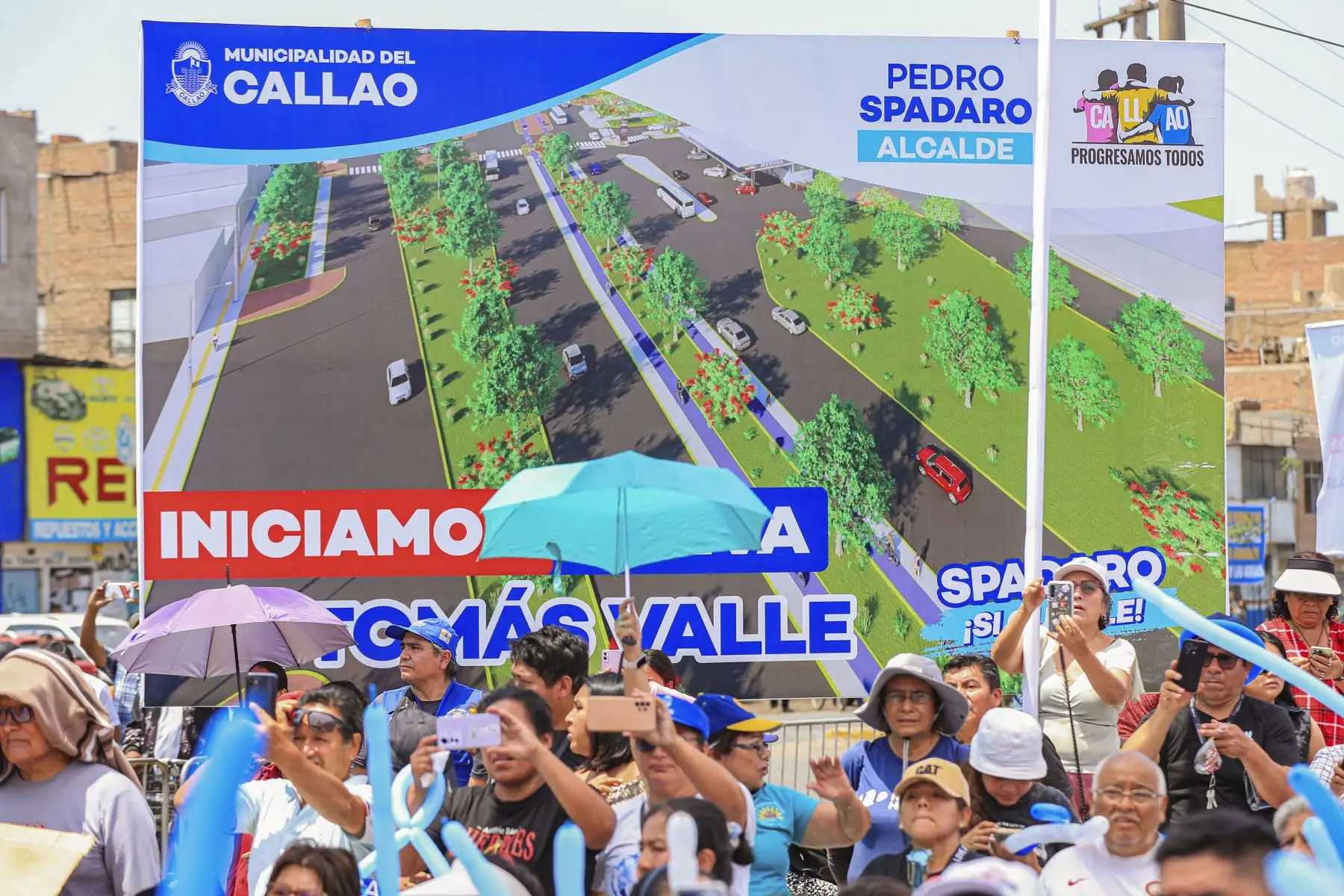 La presidenta de la República, Dina Boluarte Zegarra, participa en la ceremonia de inicio de obra de la nueva avenida Tomás Valle, en la provincia constitucional del Callao. Foto: ANDINA/ Prensa Presidencia