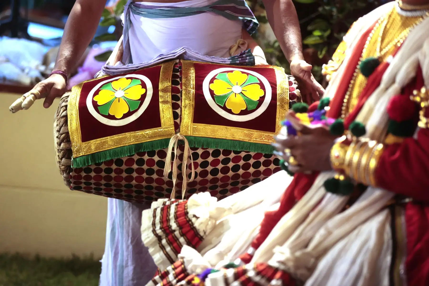 Grupo artístico Kathakali, una de las formas más antiguas y clásicas de danza-drama india, y de celebrar el intercambio cultural entre India y Perú. Foto: ANDINA/Vidal Tarqui