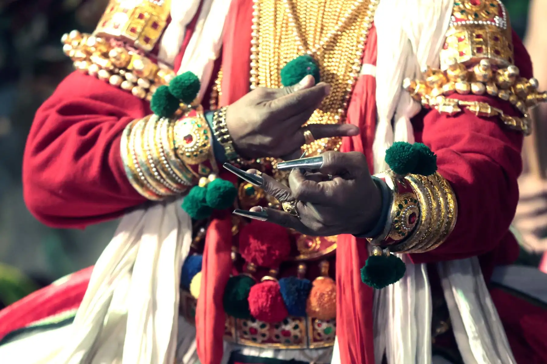 Grupo artístico Kathakali, una de las formas más antiguas y clásicas de danza-drama india, y de celebrar el intercambio cultural entre India y Perú. Foto: ANDINA/Vidal Tarqui