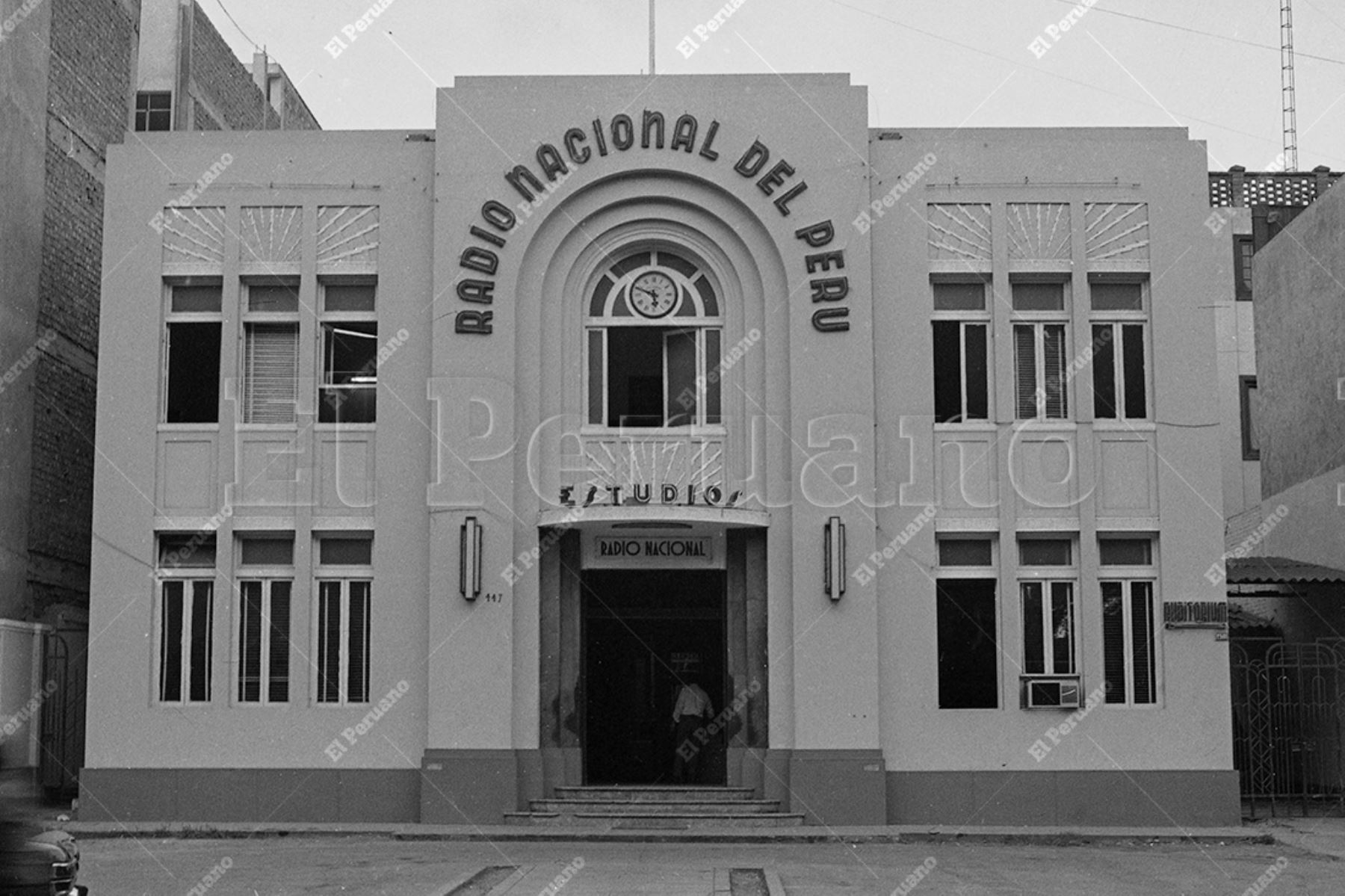 Lima - 2 enero 1975 / Emblemática sede de Radio Nacional del Perú. Foto: Archivo Histórico de El Peruano / Bernabé Wong