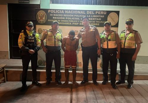 Policía Nacional recaptura a ciudadano venezolano, sentenciado que escapó de la Unidad de Flagrancia Delictiva de Trujillo. ANDINA/Difusión