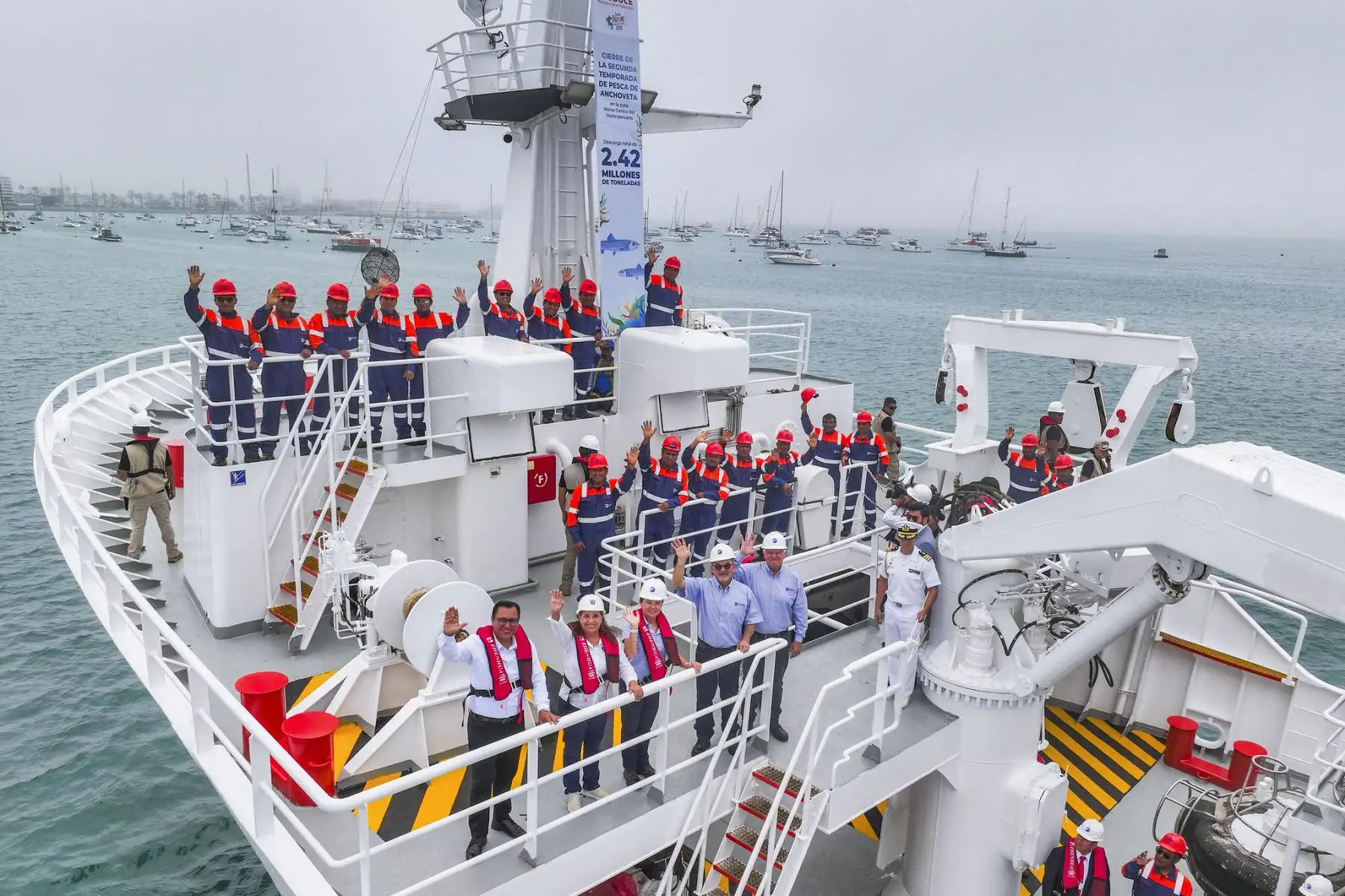Presentación de los logros de la pesca industrial de anchoveta y cierre de la segunda temporada 2024.
Foto: ANDINA/ Prensa Presidencia
