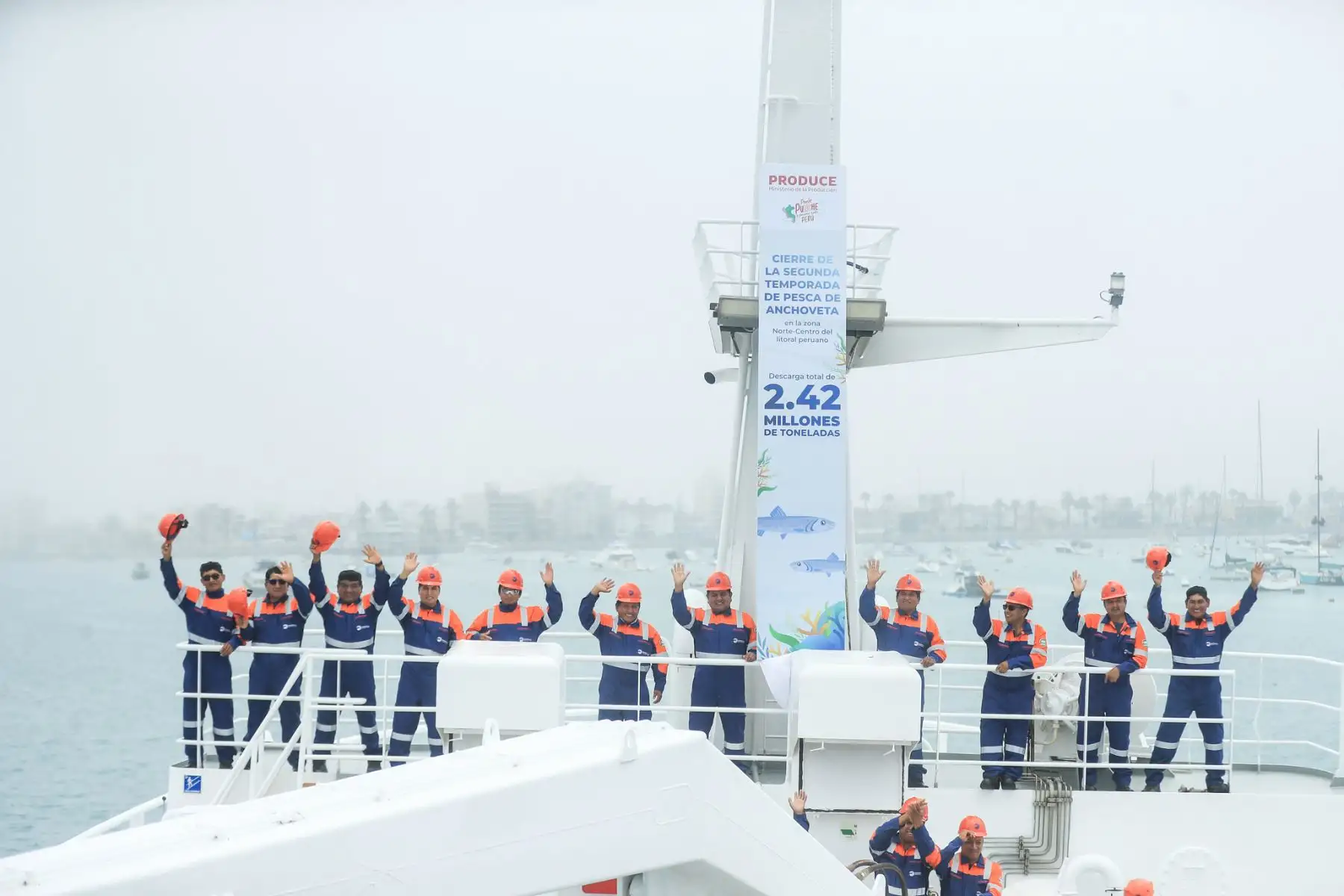 Presentación de los logros de la pesca industrial de anchoveta y cierre de la segunda temporada 2024.
Foto: ANDINA/ Prensa Presidencia