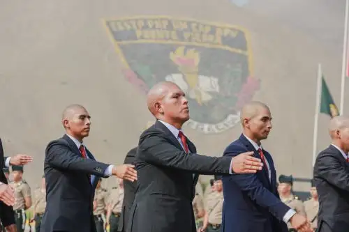Los cadetes del último año de las escuelas de Oficiales y los alumnos de último año de las Escuelas de Sub Oficiales de la Policía Nacional del Perú apoyarán en las labores administrativas y operativas de las Comisarías, siempre bajo la supervisión de sus superiores. Foto: ANDINA/PNP