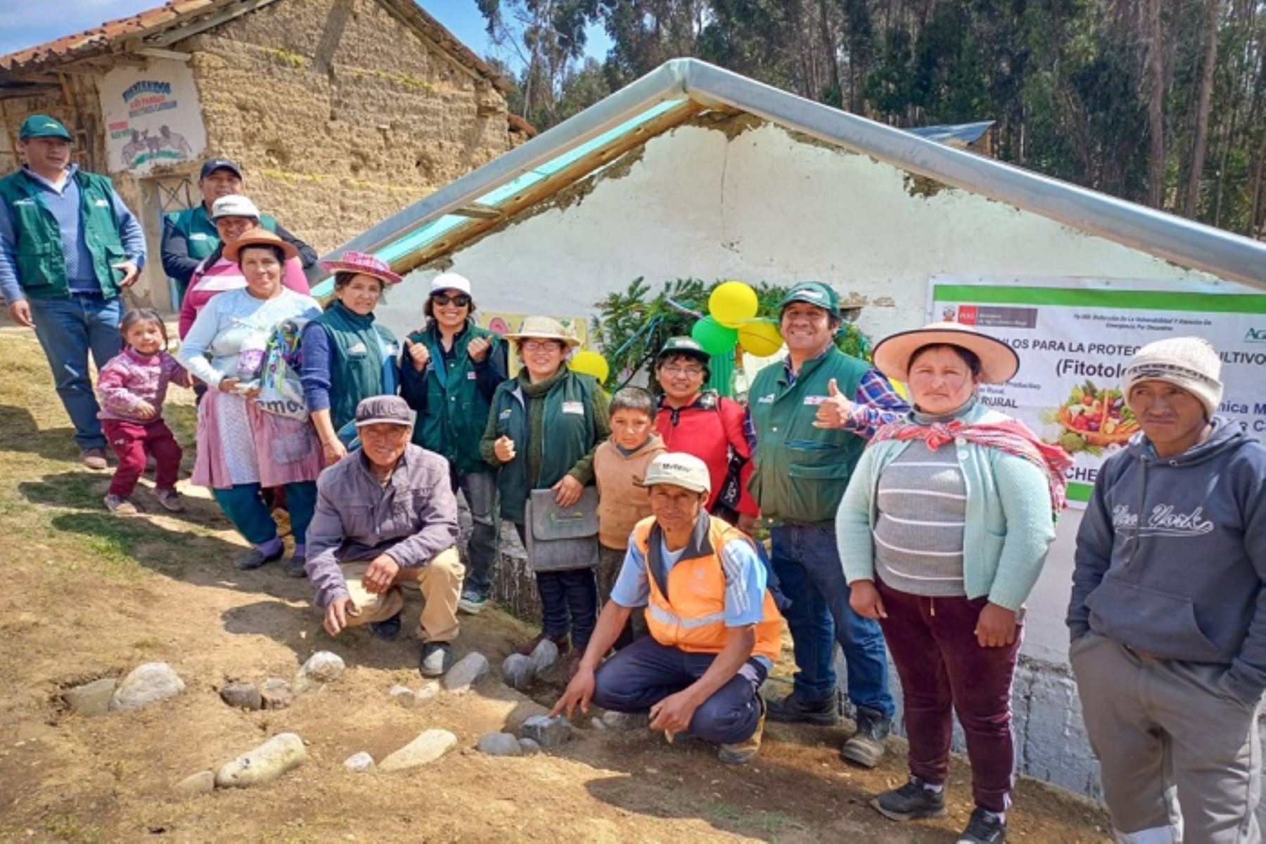 A través del Plan Multisectorial ante Heladas y Friaje, también se implementaron 250 fitotoldos y 140 cobertizos para la protección de cultivos y ganado ante fenómenos naturales adversos