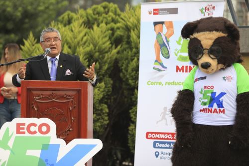 Ministro del Ambiente hizo declaraciones tras presentar Carrera 5K. Foto: ANDINA/Jhonel Rodríguez Robles