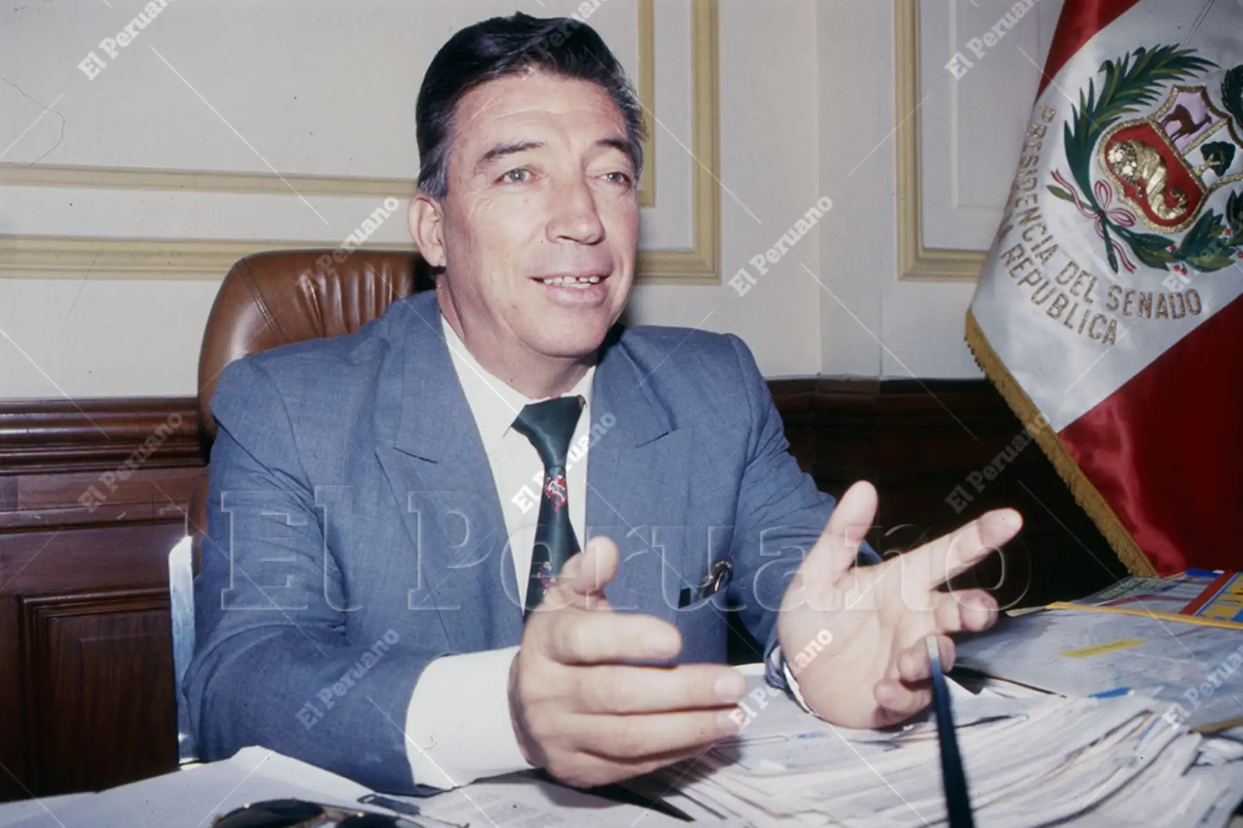 Lima - 8 octubre 1991 / Andrés Reggiardo Sayán, jefe de Instituto Nacional de Planificación. Foto: Archivo Histórico de El Peruano. Foto: Archivo Histórico de El Peruano