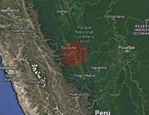 El epicentro del temblor de magnitud 4.1 se localizó en la provincia de Tocache, región San Martín.