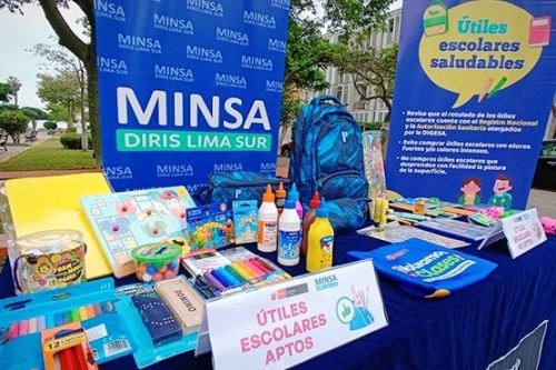 ¡Compra útiles escolare saludables! Minsa te brinda recomendaciones. Foto: ANDINA/Difusión.