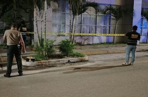 Policía Nacional busca hallar a los responsables del atentado con artefacto explosivo registrado en la noche del viernes 7 de febrero en la ciudad de Tarapoto, región San Martín. ANDINA/Difusión