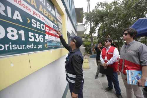 Minedu a través de la DRELM realiza acciones de supervisión y clausura de locales en Villa María del Triunfo