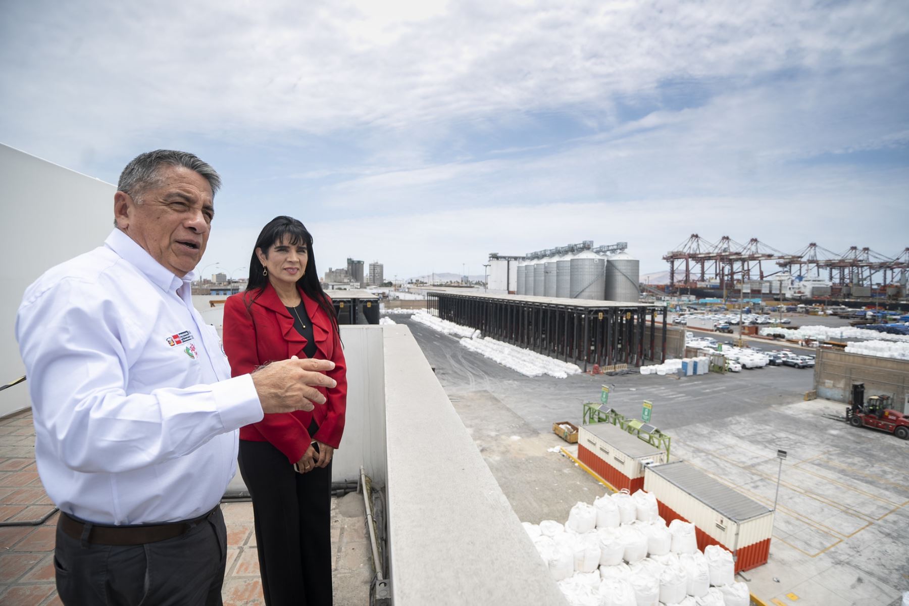 Titulares del Mincetur y la APN inspeccionaron avance de las medidas para agilizar el tráfico vehicular de carga en el Puerto del Callao.ANDINA/Difusión