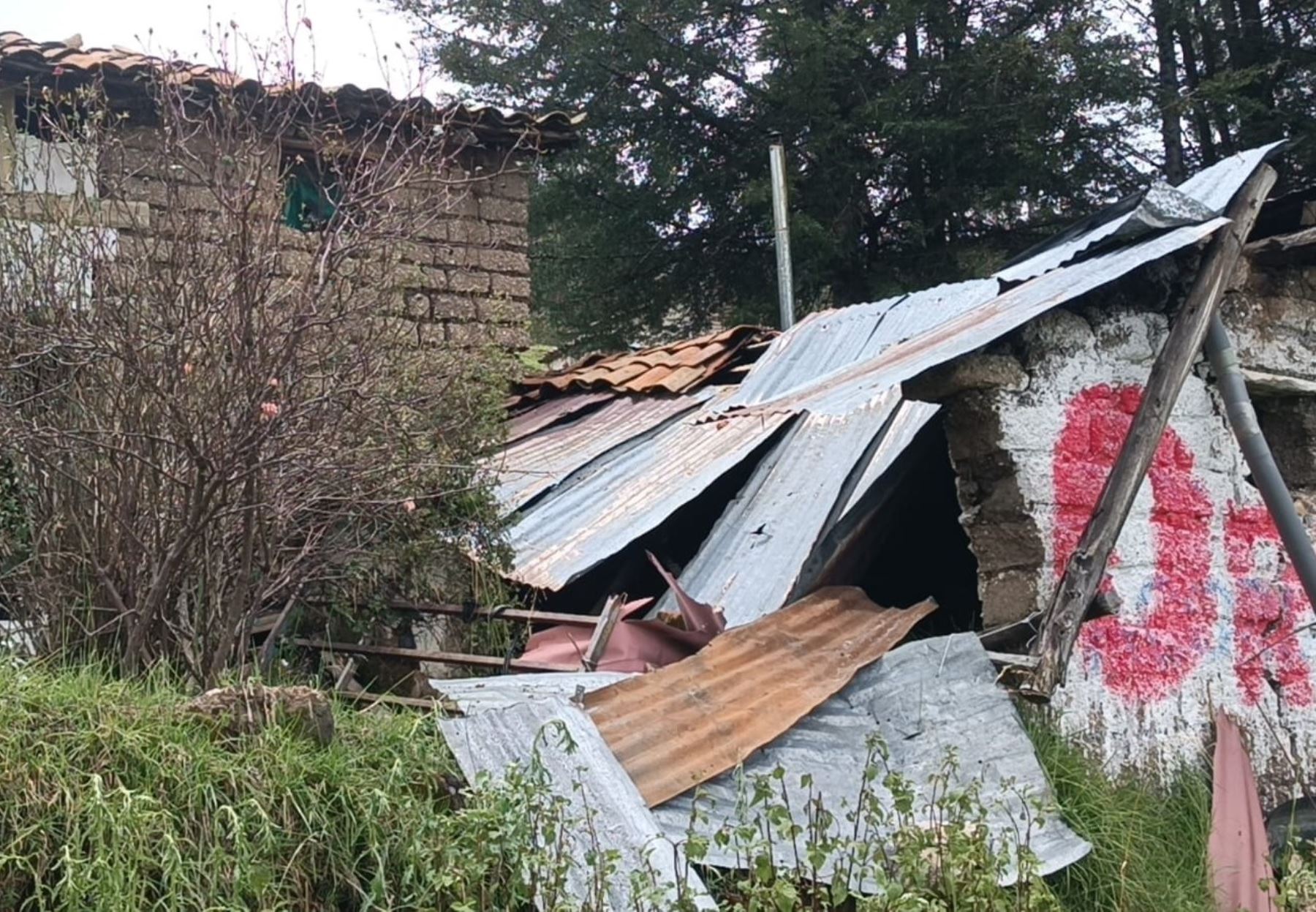 Un total de 35 viviendas fueron declaradas inhabitables en Huancavelica a consecuencia de los eventos naturales causados por las lluvias intensas. ANDINA/Difusión