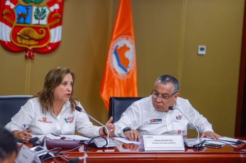 Presidenta Dina Boluarte lidera reunión sobre acciones del Ejecutivo ante emergencia por lluvias