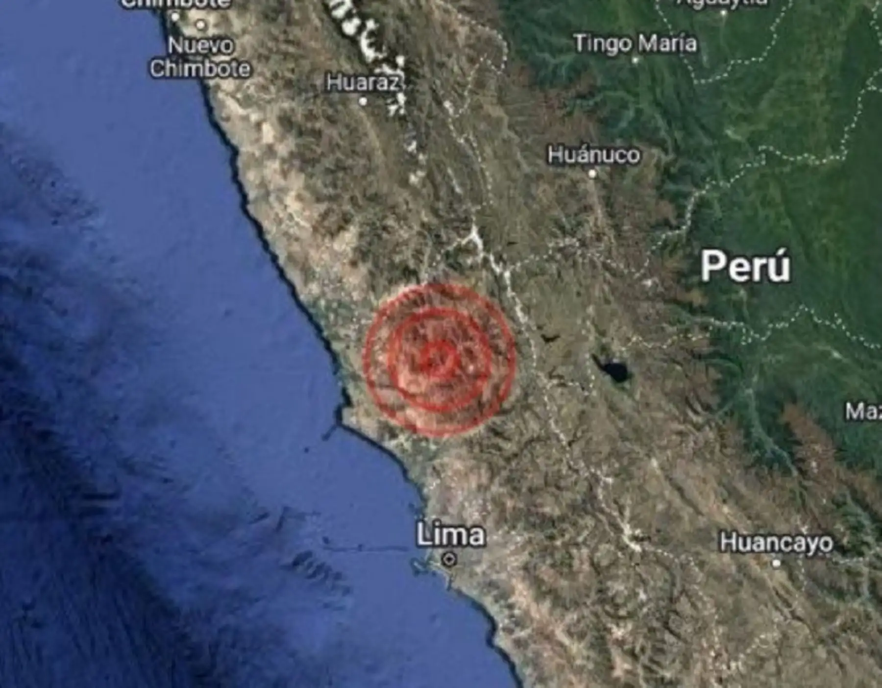 El epicentro del fuerte temblor de magnitud 4.9 se ubicó cerca de la localidad de Oyón, en la sierra de la región Lima.