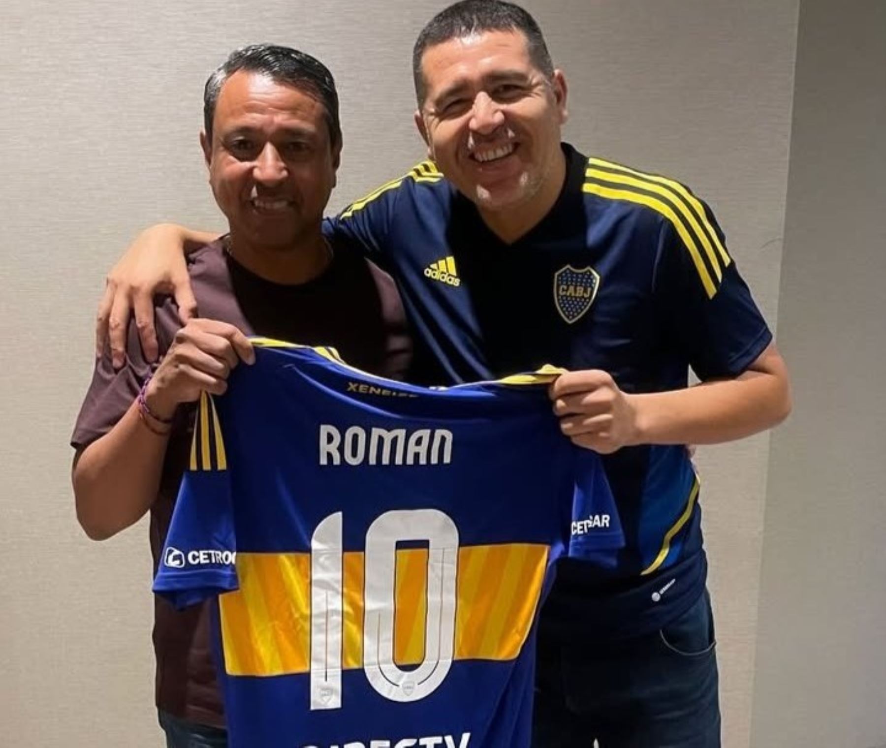 Juan Román Riquelme y Nolberto Solano se juntaron