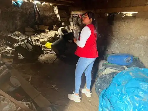 El Ministerio de Vivienda envió un equipo especializado a Amazonas, Cajamarca, Apurímac y Pasco para evaluar las viviendas que colapsaron a causa de las lluvias intensas que se registran en dichas regiones. Foto: ANDINA/difusión.