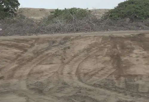La Dirección de Cultura de La Libertad confirmó que invasores destruyeron más de 600 metros del área intangible del complejo arqueológico Chan Chan. Foto cortesía: Jabin González/ Soltv