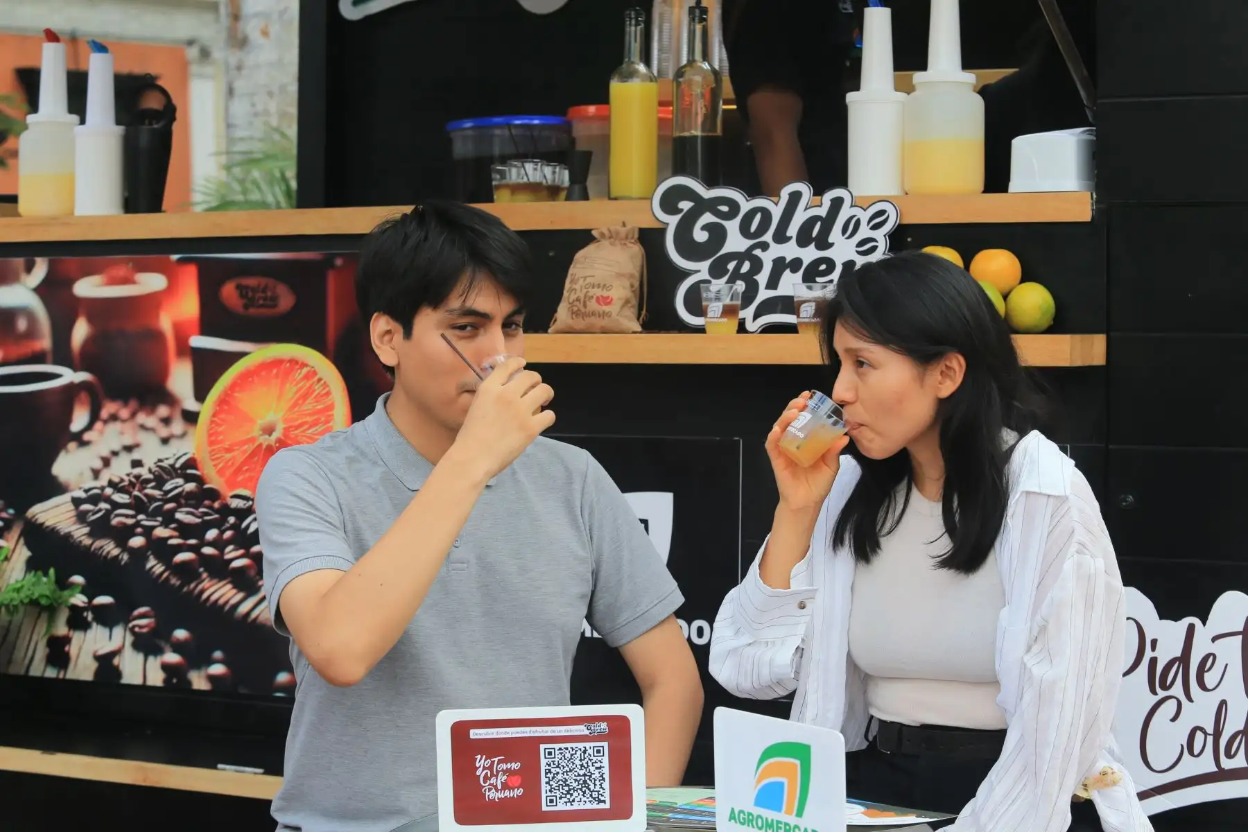 El Coffee Truck es una herramienta comercial -en cuatro ruedas- que brinda una experiencia inmersiva. FOTO:ANDINA/Hector Vinces.