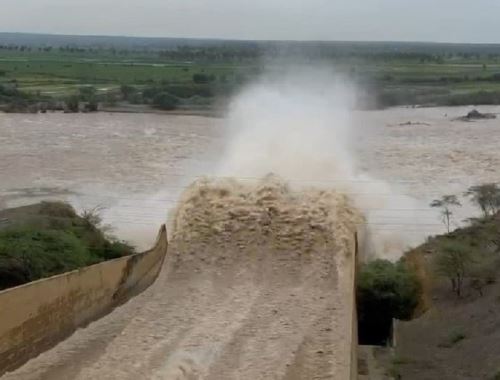 Las lluvias que se registran en la sierra de Piura han permitido que el reservorio de Poechos recupere su capacidad de almacenaje de agua.