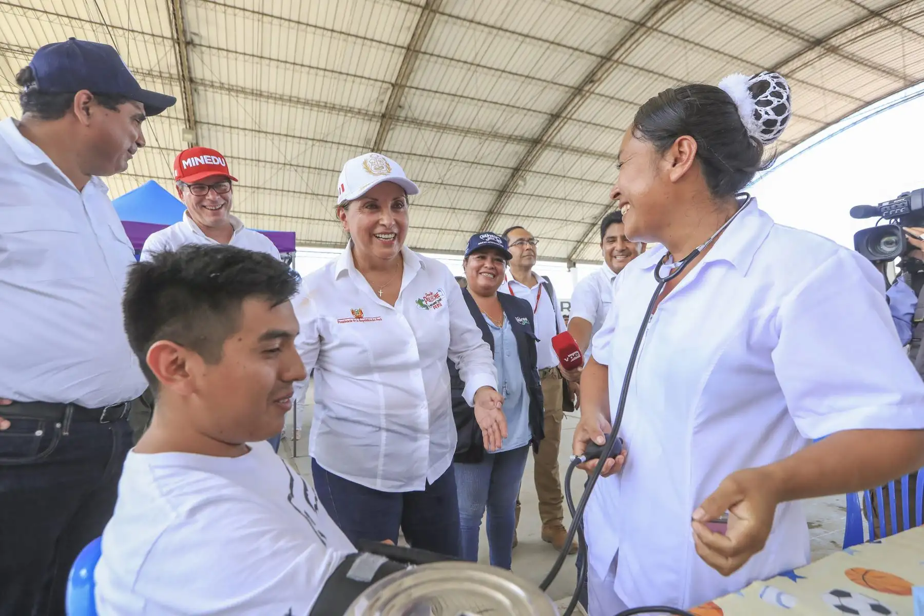 Supervisión de los módulos de atención médica en el marco de la Intervención Multisectorial en Sullana. Foto: Prensa Presidencia